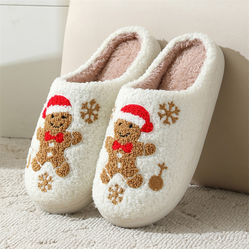 Comfy Snowflake Gingerbread Slippers