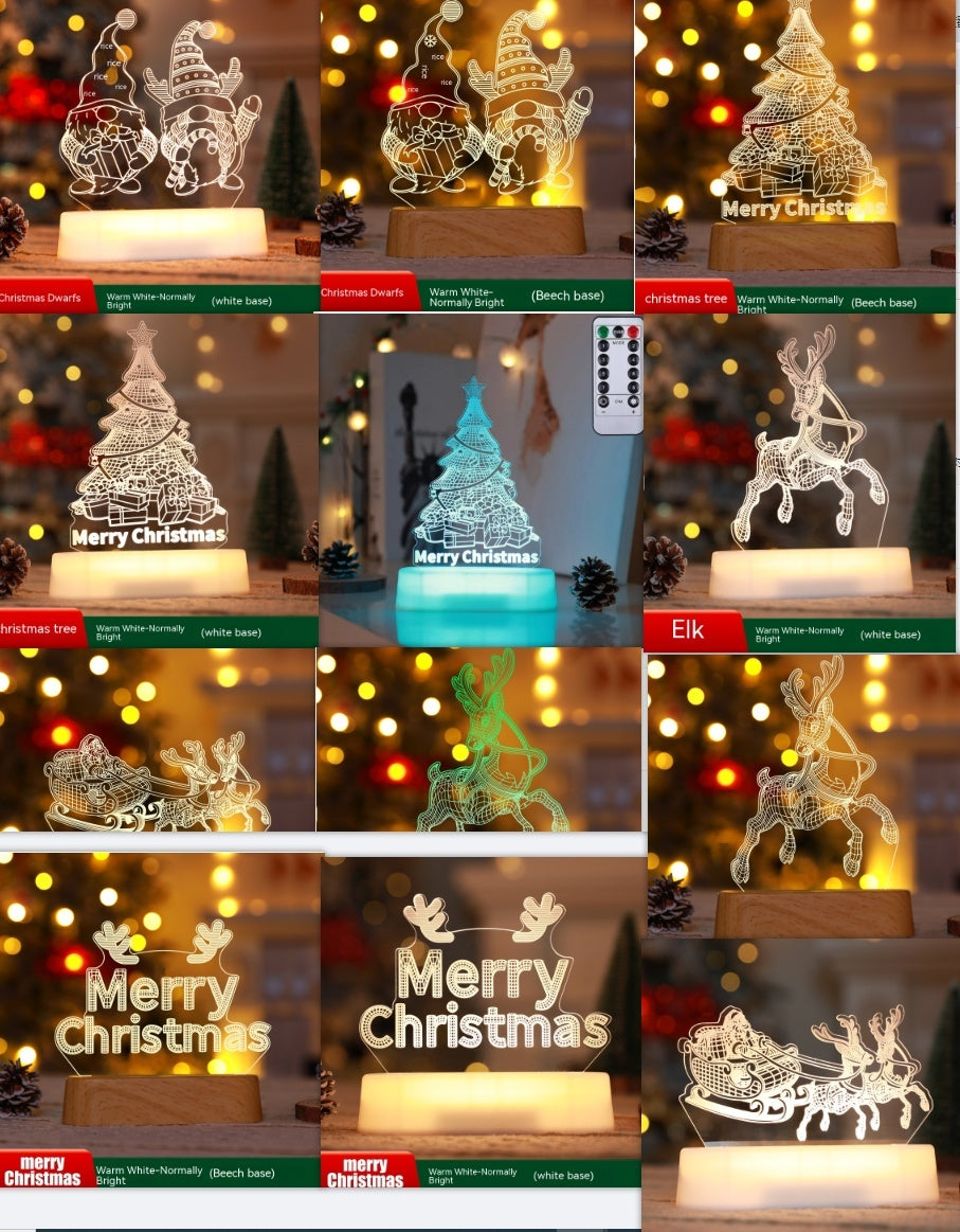 3D LED Christmas Decoration Acrylic Lamp Decoration