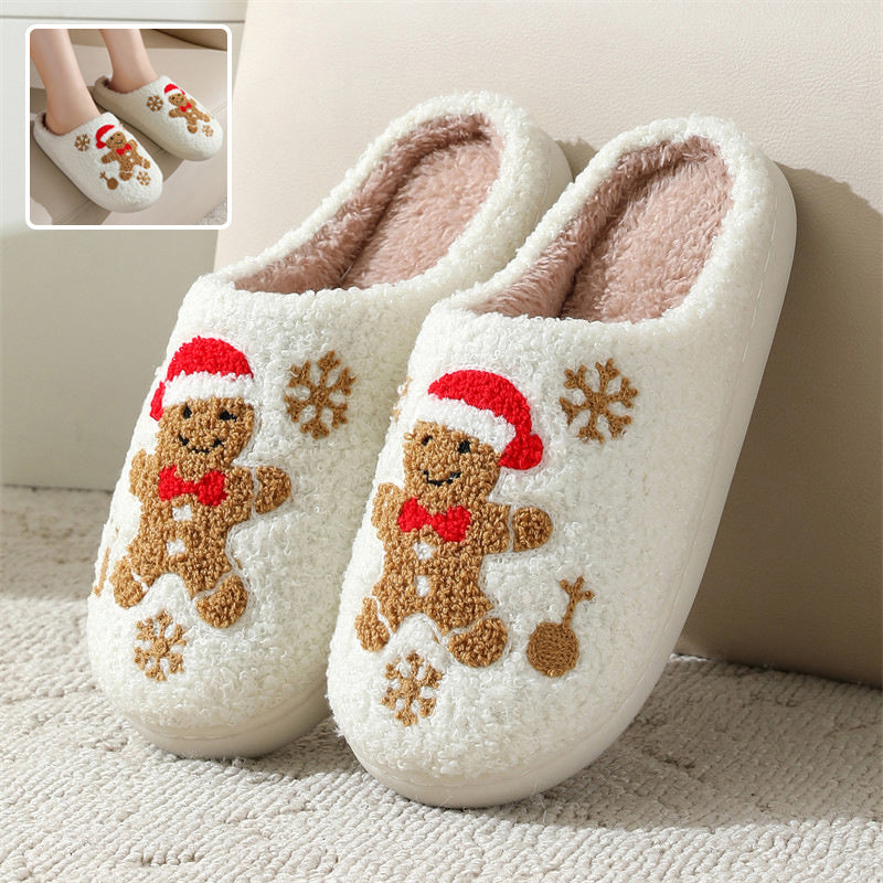 Comfy Snowflake Gingerbread Slippers