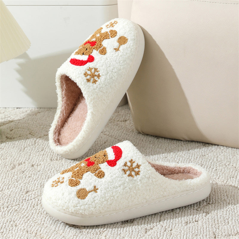 Comfy Snowflake Gingerbread Slippers