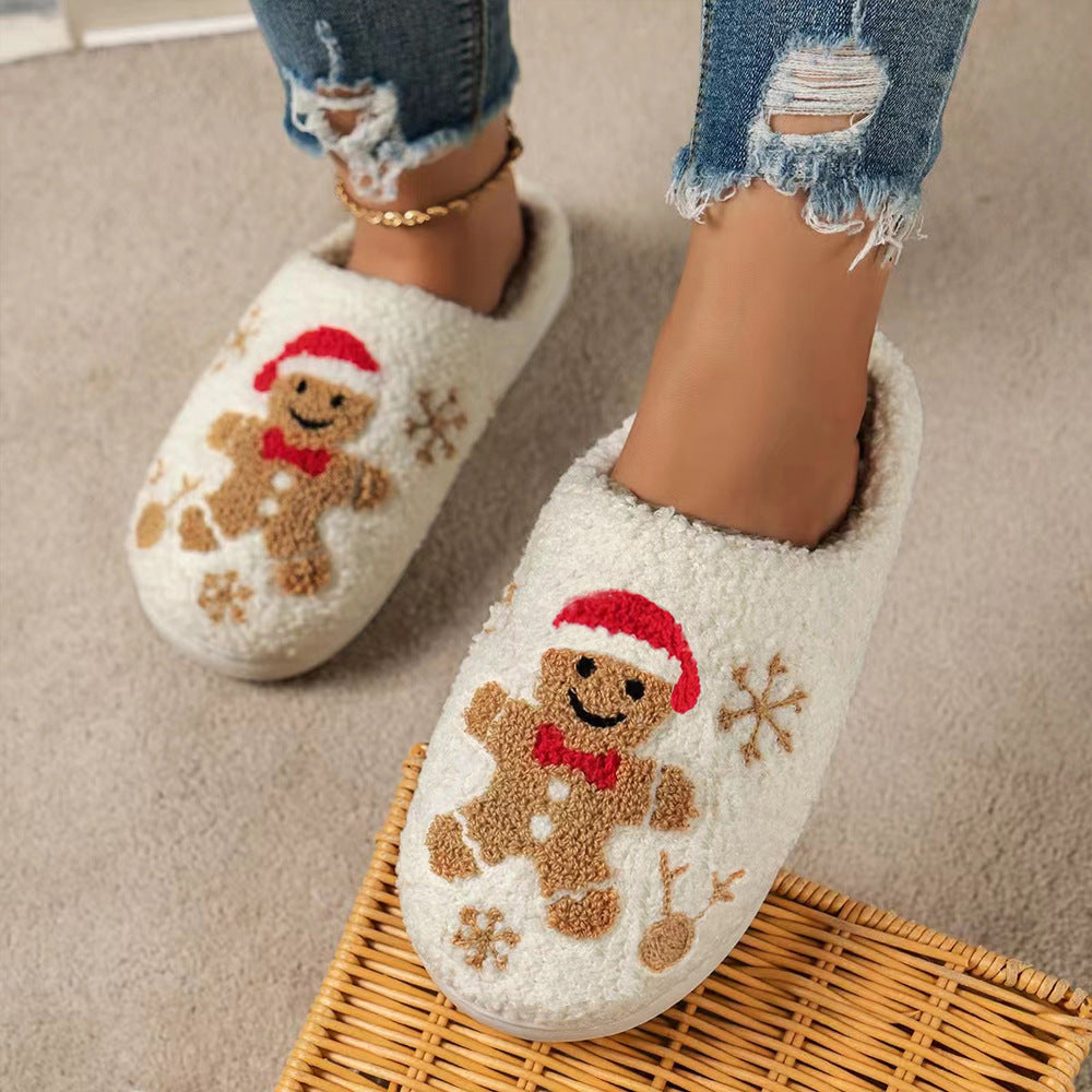 Comfy Snowflake Gingerbread Slippers